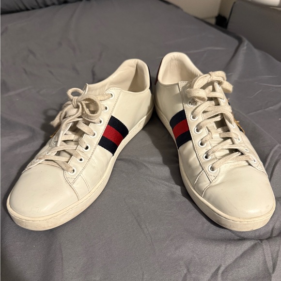 Women's White and Gold Loved Sneakers - Picture 2 of 7